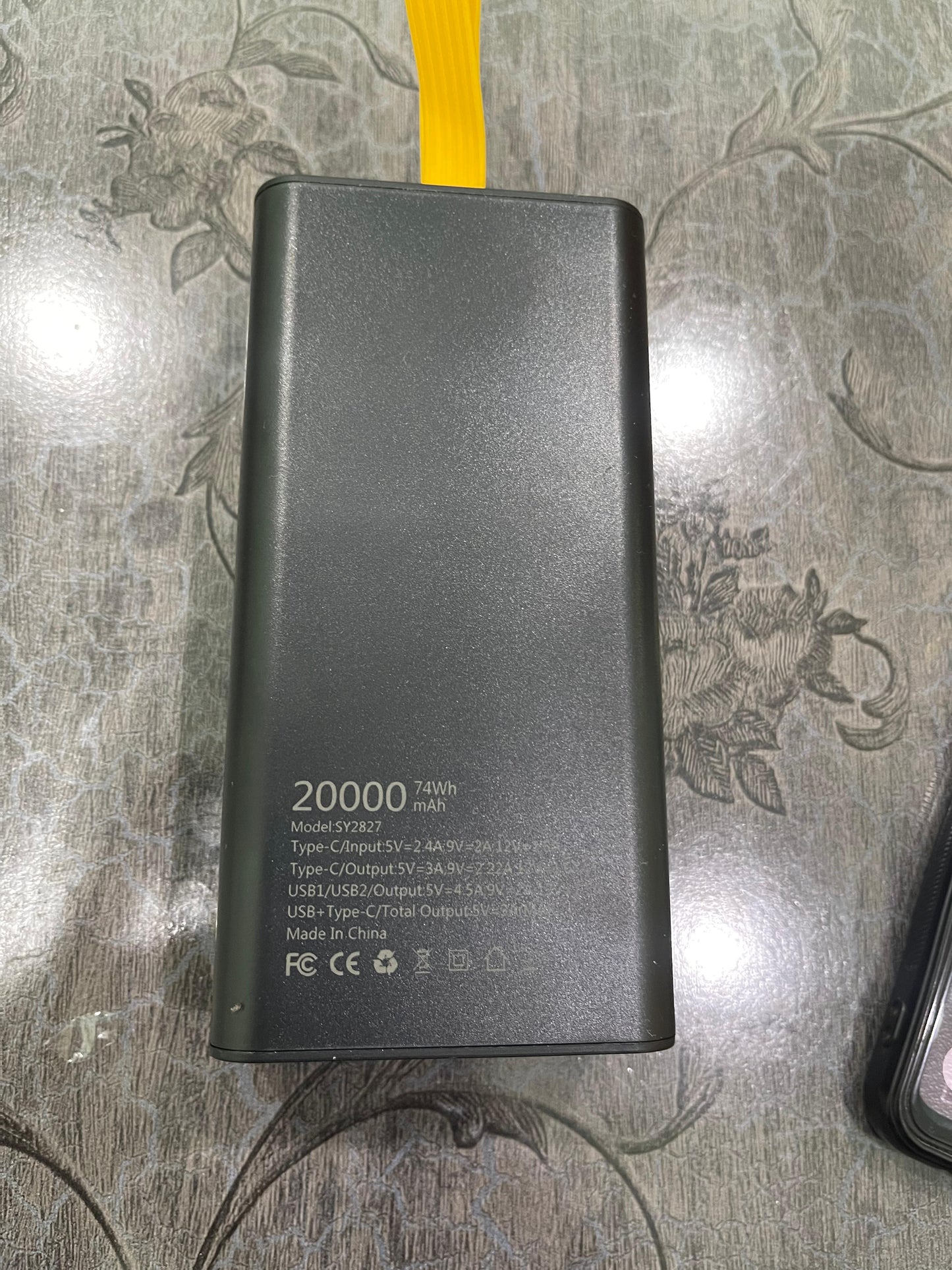 Maphie 20000mAh Transparent Power Bank – Fast Charging with Digital Display & LED Lights