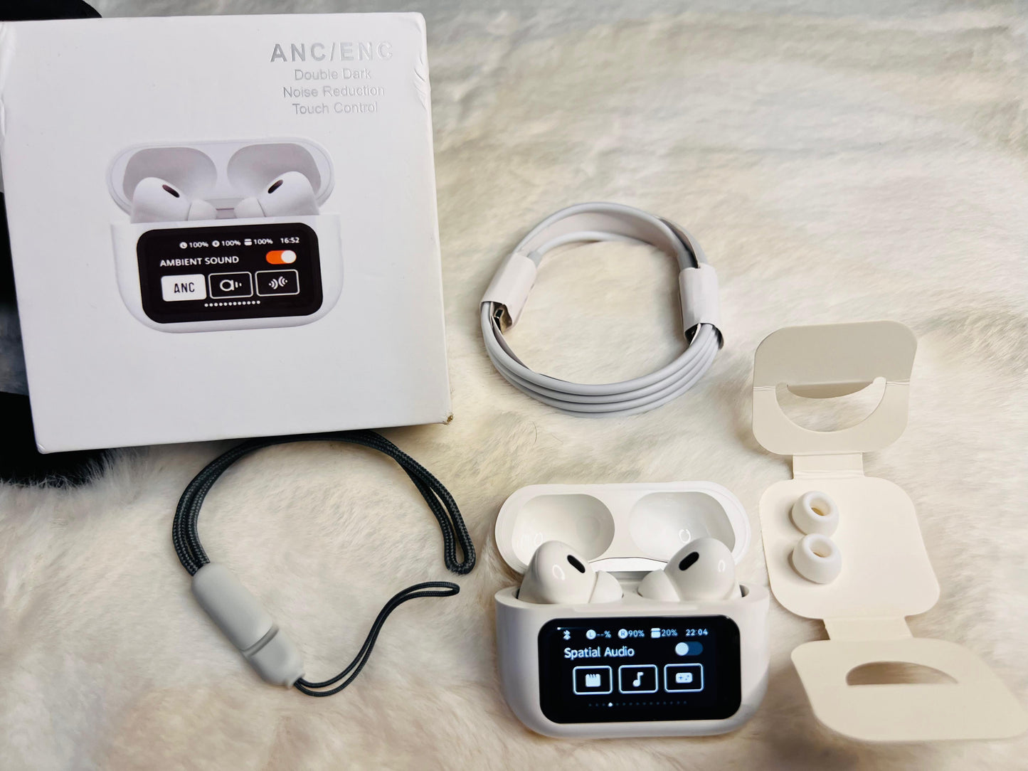 A9 Pro Wireless Earbuds – ANC/ENC Noise Reduction, Touch Control & HD Sound